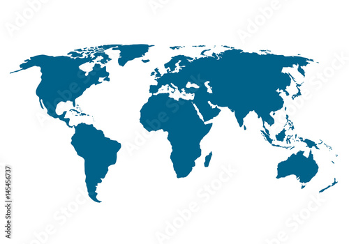 Vector Illustration of a World Map
