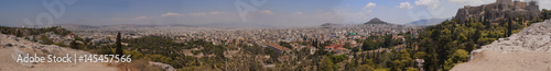 Panorama of the city of Athens in Greece, Acropolis view