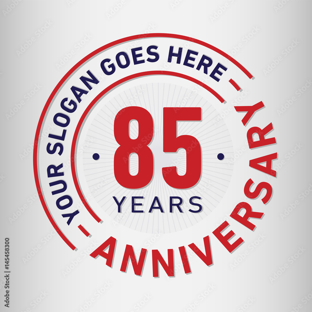 85 years anniversary logo template.
