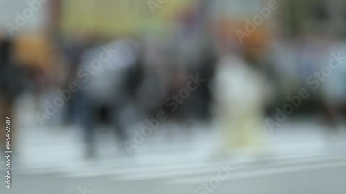 Wallpaper Mural blurred people crossing at a pedestrian crossing. modern city lifestyle concept. Torontodigital.ca