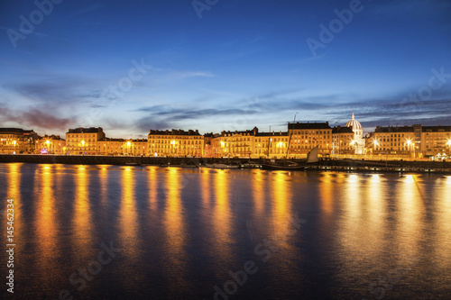 Nantes panorama across Loire River