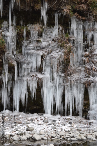 三十槌の氷柱　みそつちのつらら　天然の氷柱　埼玉県秩父市大滝地区