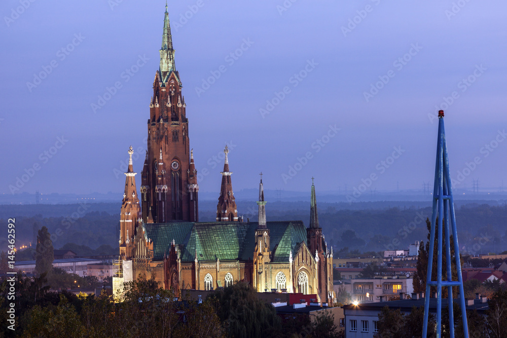 Fototapeta premium St. Mary's Basilica in Dabrowa Gornicza