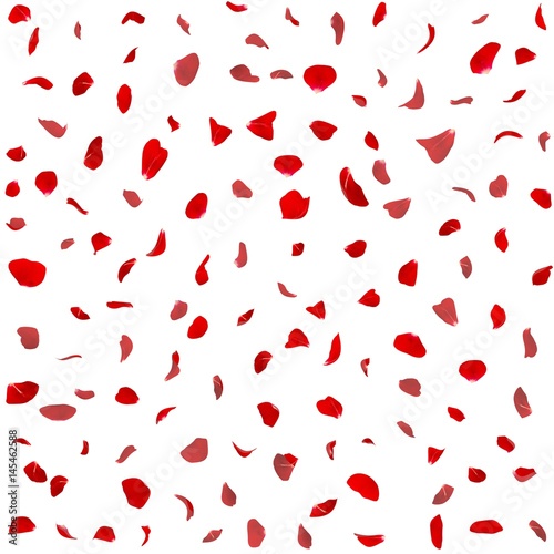 Fototapeta Naklejka Na Ścianę i Meble -  Seamless texture of red rose petals