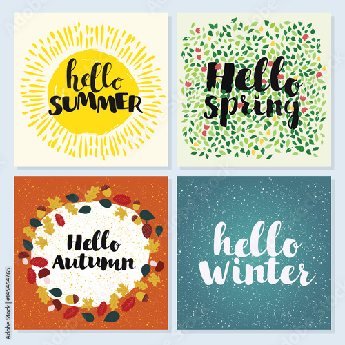 Four Seasons Typographic Banner