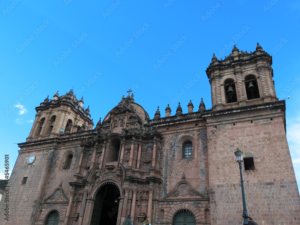 Cathedral church at the Plaza de Armas. Cuzco, Peru