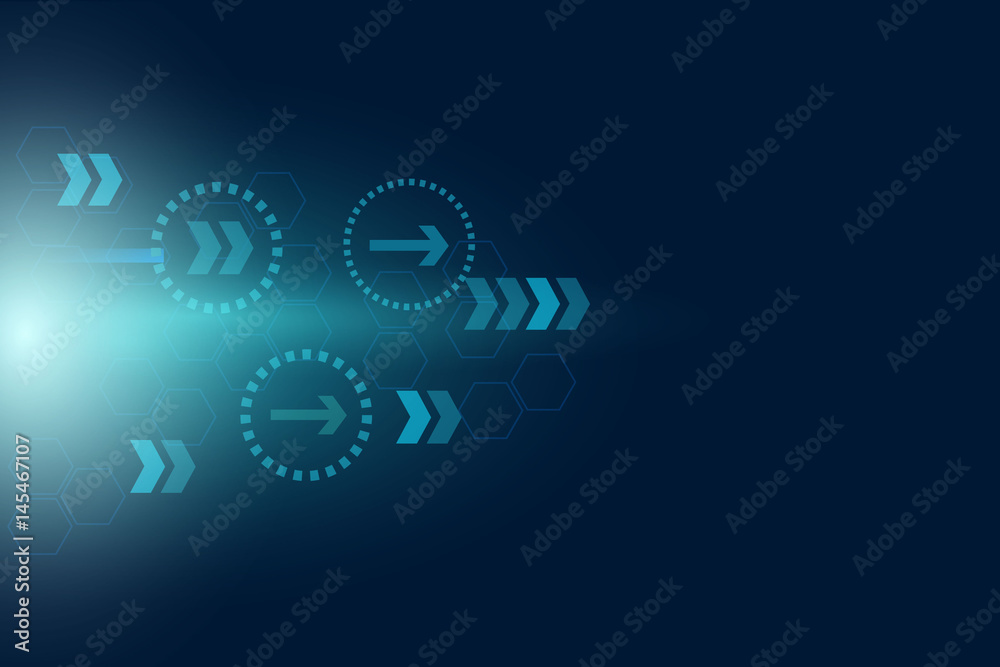 arrow speed, vector communication technology abstract background 