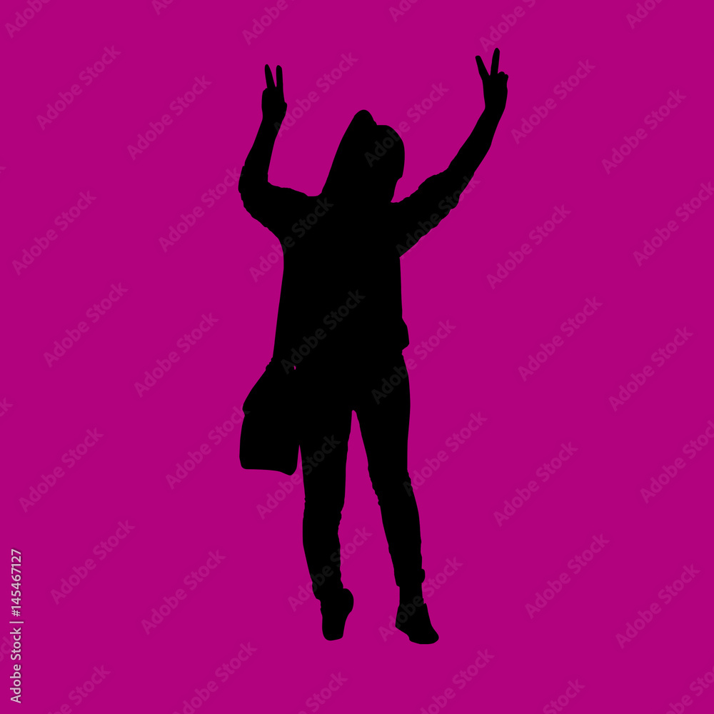 girl vector silhouette illustration