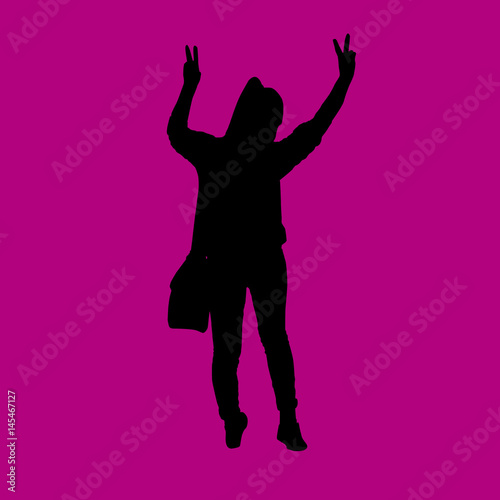 girl vector silhouette illustration