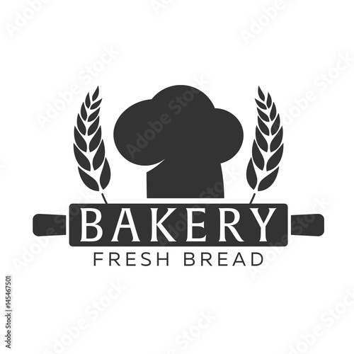 Bakery shop emblem, labels, logo and design elements. Fresh bread and wheat. Vector illustration.