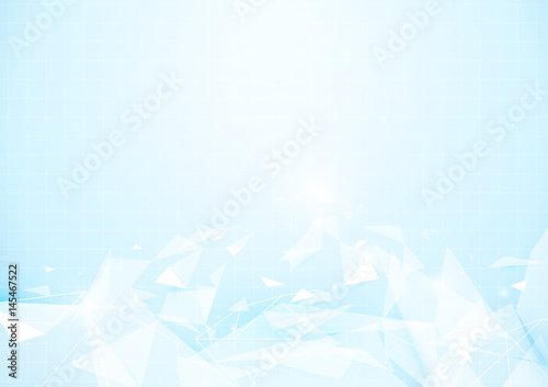 Abstract futuristic polygons and Molecules lines technology concept background