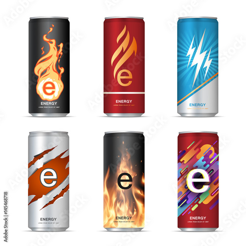 Energy drink cans design