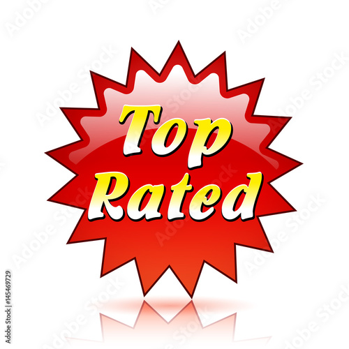 top rated red star icon