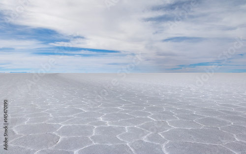 Dry Salar de Uyuni salt flat - Potosi Department, Bolivia