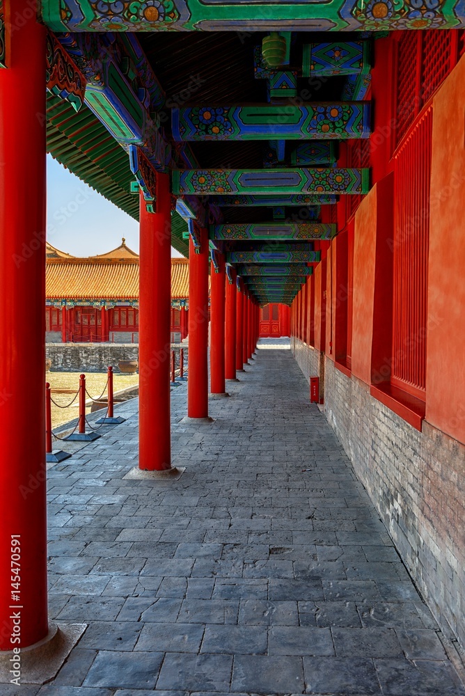 Traditional Chinese building under blue sky Traditional Chinese building under blue sky