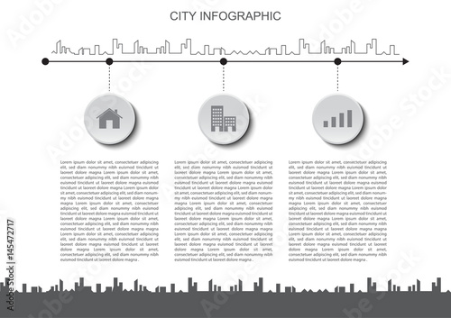 Vector city infogrphic template design photo