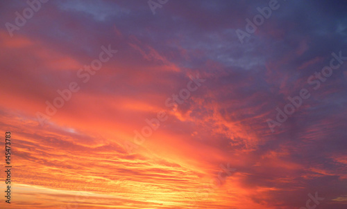 Fototapeta Naklejka Na Ścianę i Meble -  Dramatic sunset sky with clouds. Natural Background