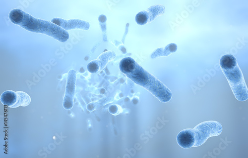 Legionella bacteria in water photo