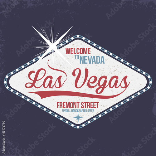 Las Vegas. Welcome to Nevada, stamp with grunge. Vintage typography, t-shirt graphics, poster, banner, textile, apparel. Vector