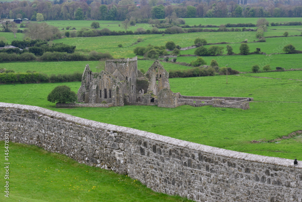 The ruins of a church near the Rock of Cashel in Ireland