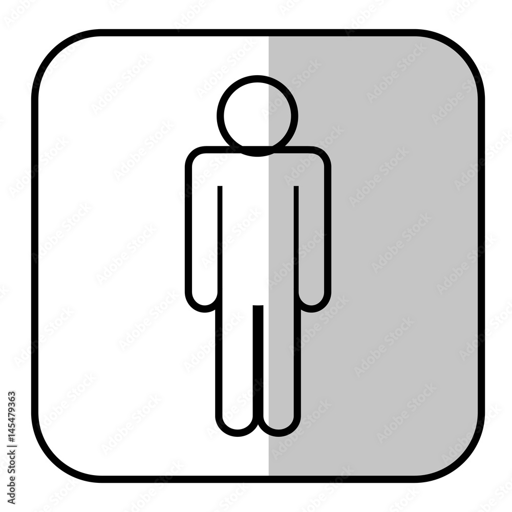 pictogram man icon over white background. vector illustration