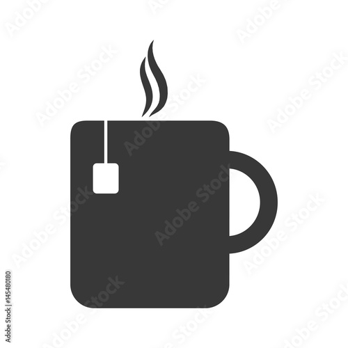 tea cup icon over white background. vector illustration