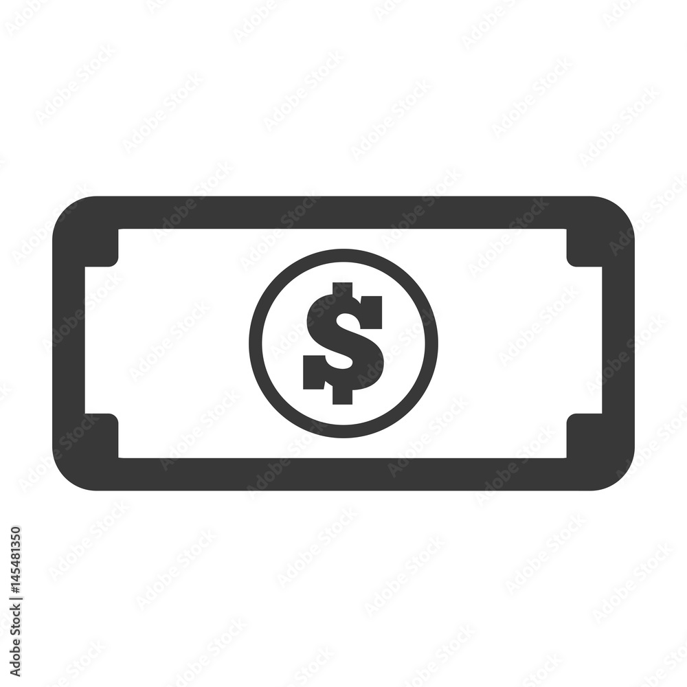 money bill icon over white background. vector illustration money bill icon over white background. vector illustration