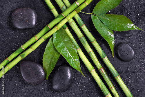Photography Spa-concept with zen stones and bamboo