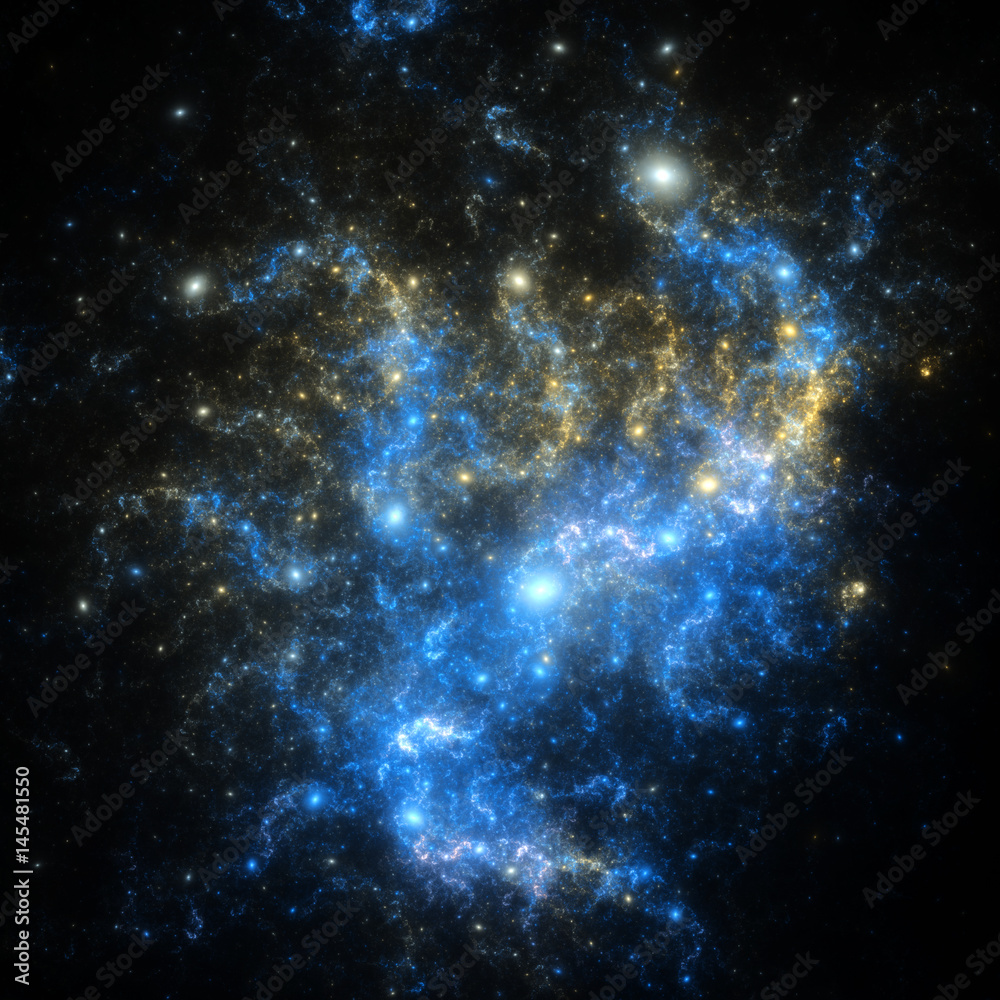 Obraz premium Abstract fractal illustration looks like galaxies