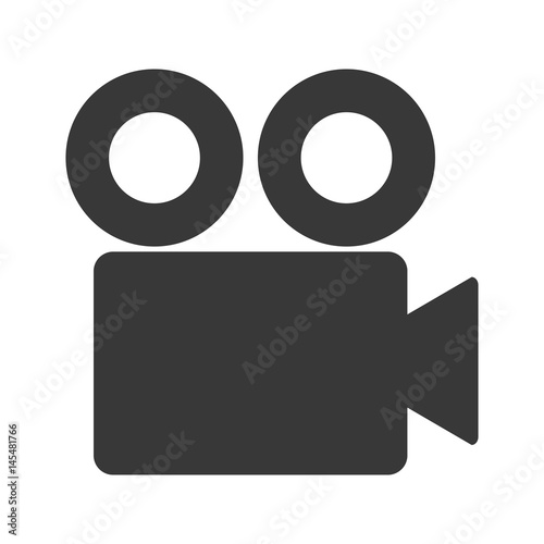 video camera icon over white background. vector illustration