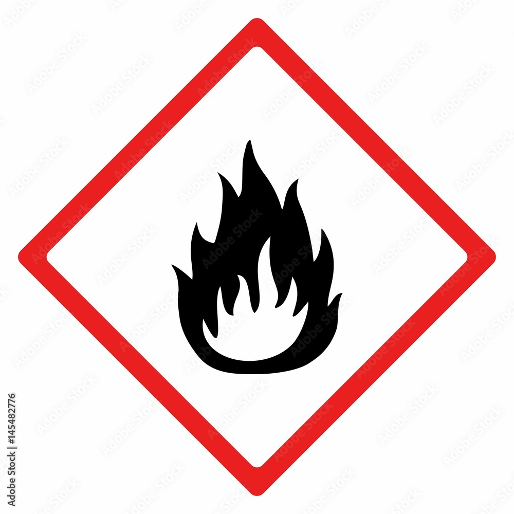 Flammable material sign vector design . ISO 7010 Warning symbol. Flammable material sign vector design . ISO 7010 Warning symbol.