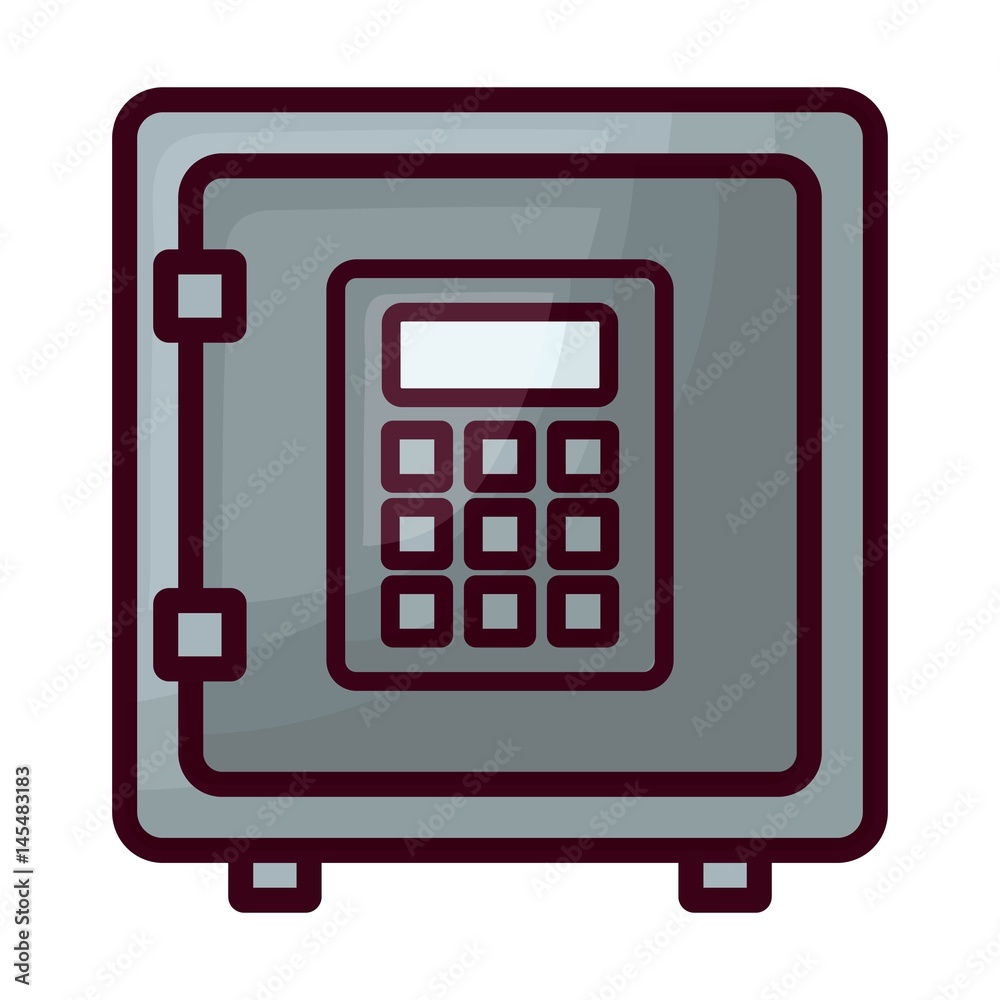 safe box icon over white background. vector illustration safe box icon over white background. vector illustration