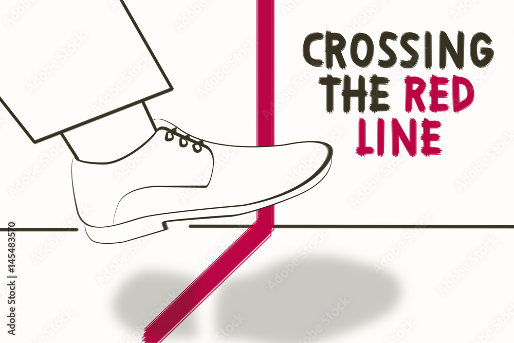 Crossing The Red Line Adobe Stock
