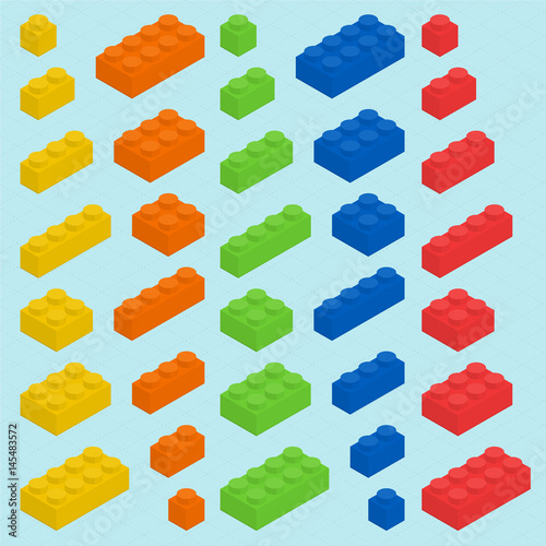 Plastic blocks set