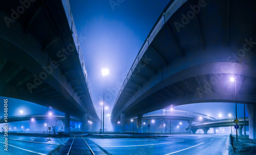 elevated express way at nig...