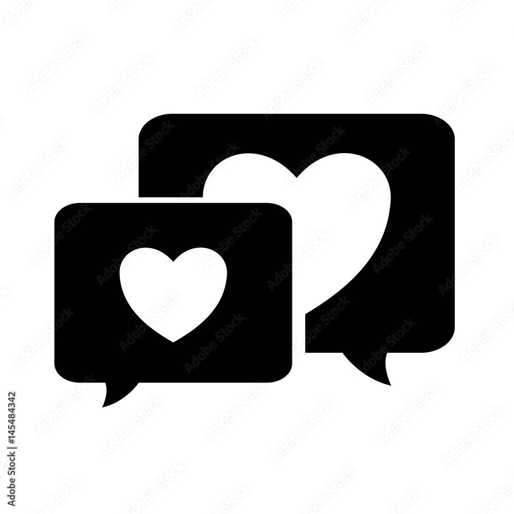 speech bubble with heart icon over white background. vector illustration speech bubble with heart icon over white background. vector illustration