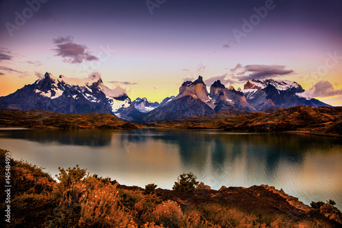 mountains, hillls, lake, rock, patagonia