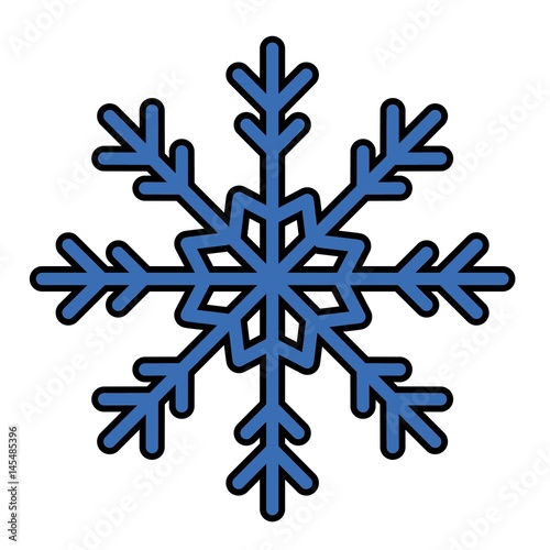 winter snowflake icon over white background. colorful design. vector illustration