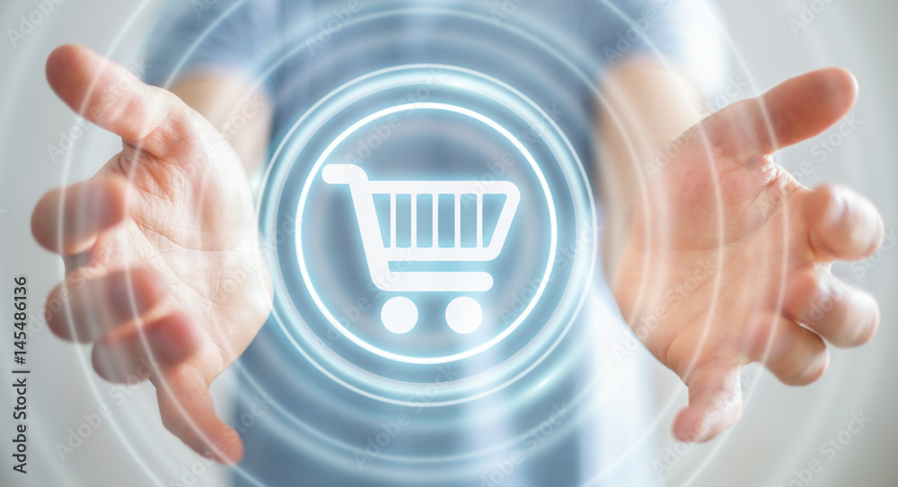 Businessman using digital payment interface 3D rendering Businessman using digital payment interface 3D rendering