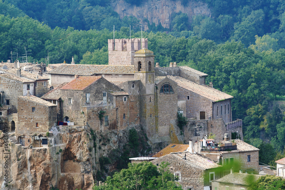 Calcata, a famous hamlet in the province of Viterbo in Italy