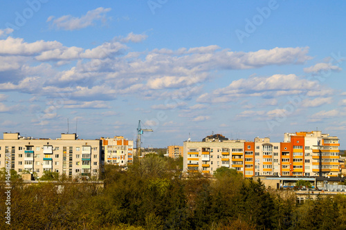Aerial view on the city Kremenchug in Ukraine