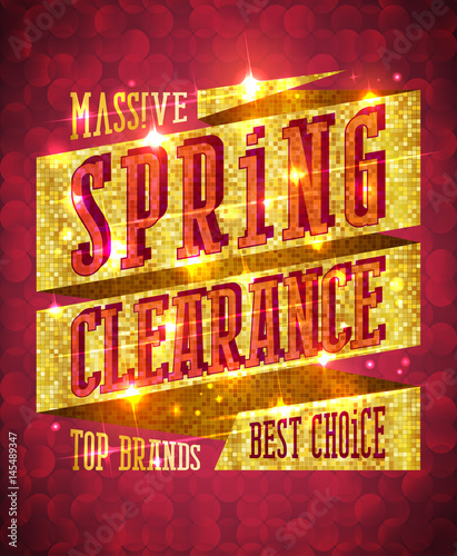 Massive spring clearance vector design concept