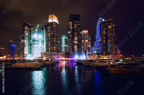 Dubai Marina at night