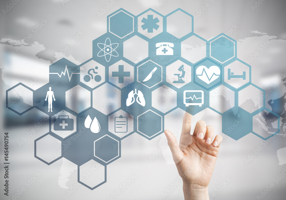 Innovative technologies for science and medicine in use by femal Innovative technologies for science and medicine in use by femal