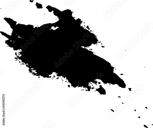 Ink stain. Black Paint Spot .