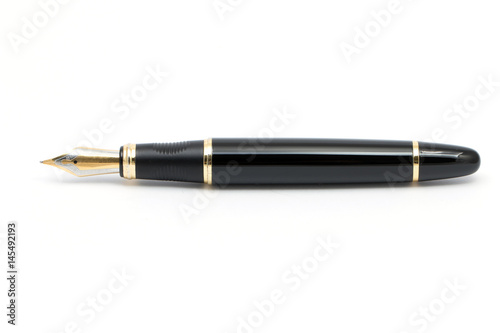 elegant fountain pen on white
