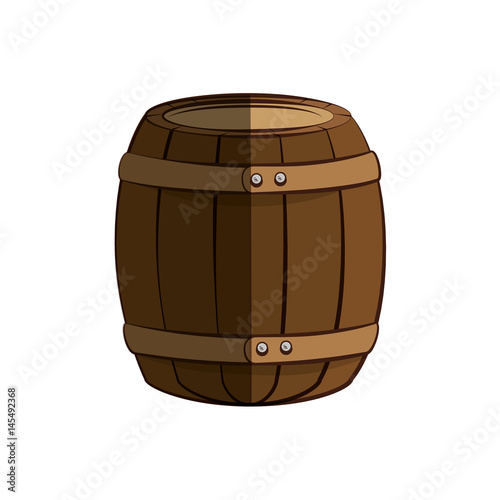 Wine wooden barrel icon vector illustration graphic design