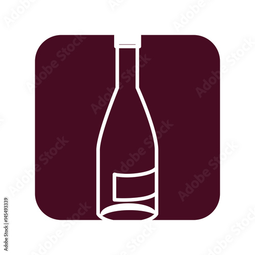 Wine bottle drink icon vector illustration graphic design