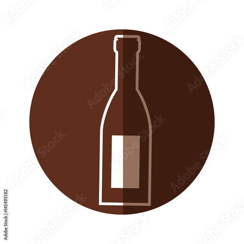 Wine bottle drink icon vector illustration graphic design