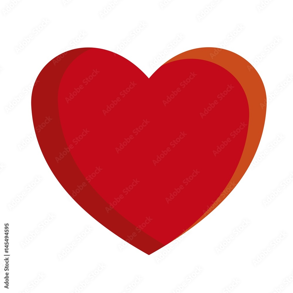 heart icon over white background. colorful design.  vector illustration